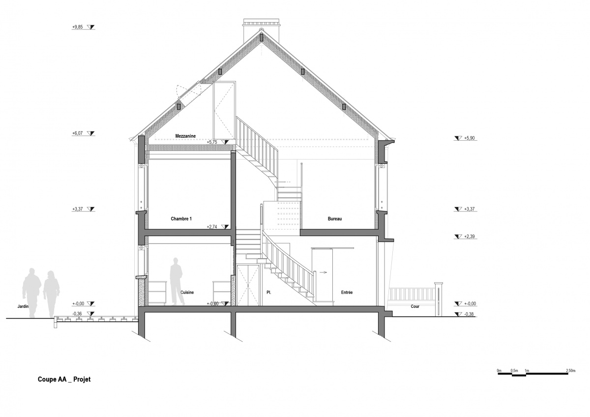 Maison R : Coupe AA