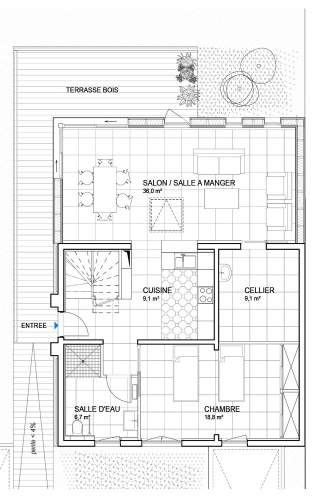 Extension et mise en accessibilit d'une maison  Petit Port - Nantes : MKH-architecte-Extension-Nantes-quartiers-nord-44