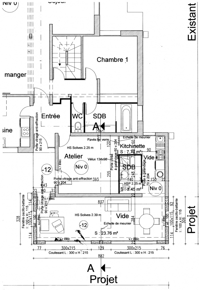 Extension d'une maison : Plan extension