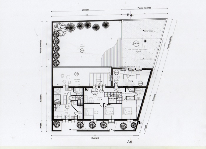 Rénovation d'une maison et aménagement de son extension ( projet en cours ) : Plan étage projet 