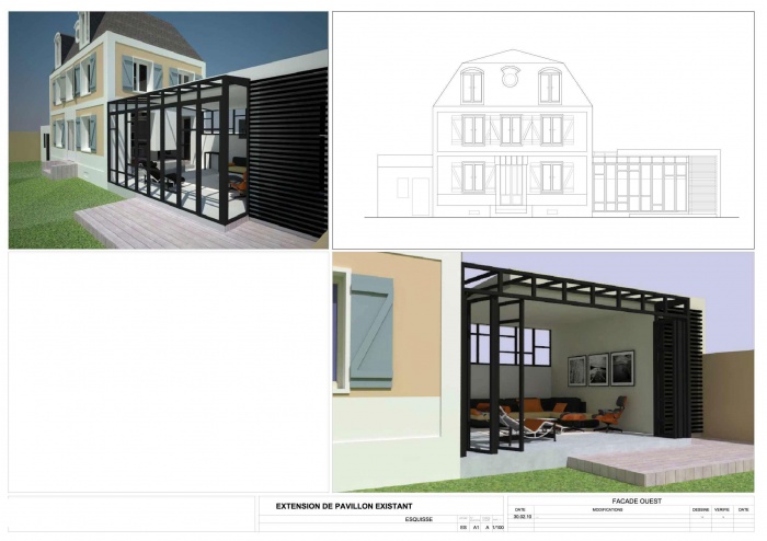 Extension et r�novation Bois Colombes : A3-F1