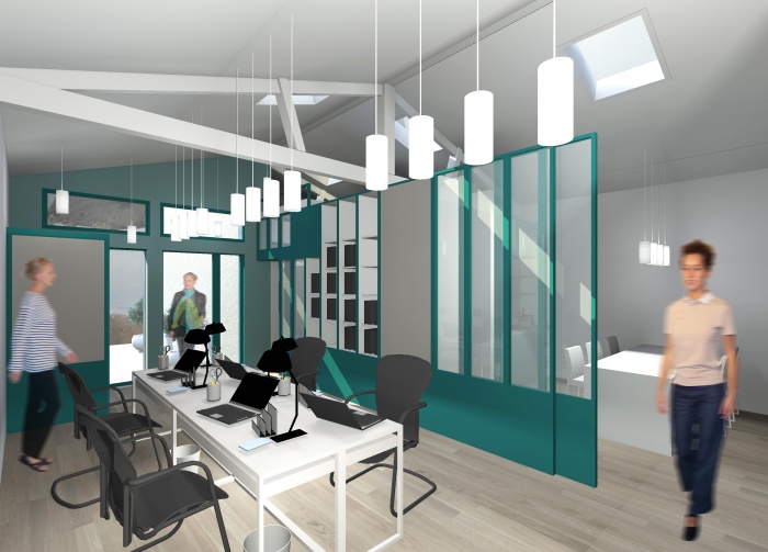 Rhabilitation complte d'un local en bureaux