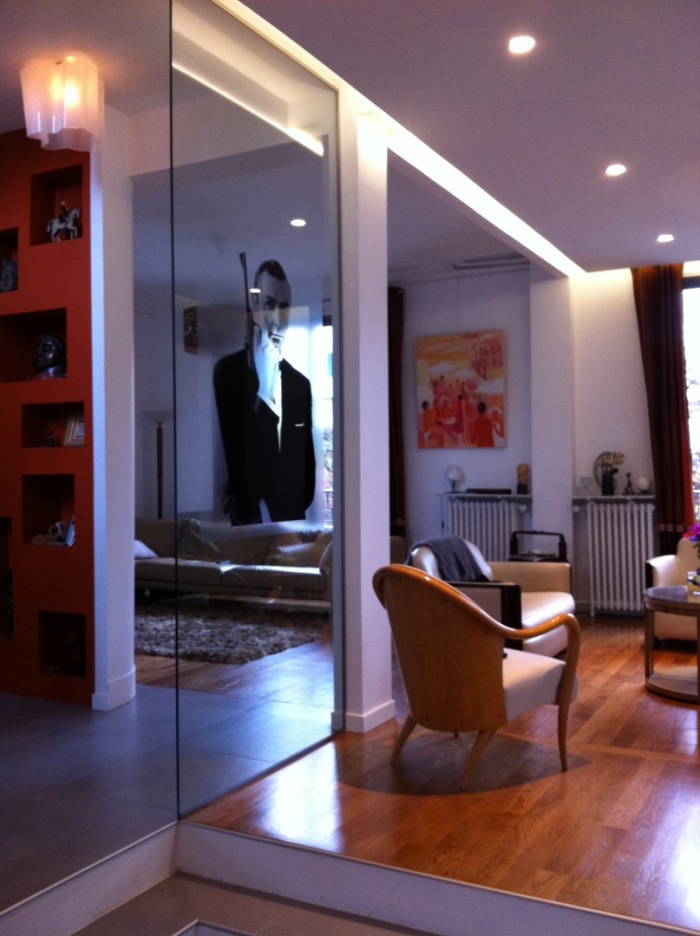 Extension et r�novation � Asni�res sur Seine : salon