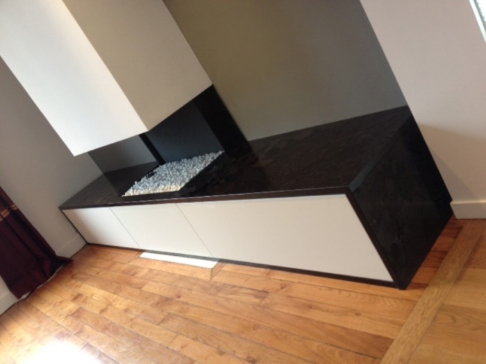 Extension et r�novation � Asni�res sur Seine : chemin�e