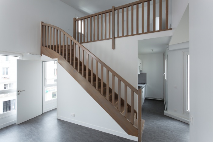 Restructuration et sur�l�vation d'un immeuble de logements, Paris XXe : Gambetta_007 site