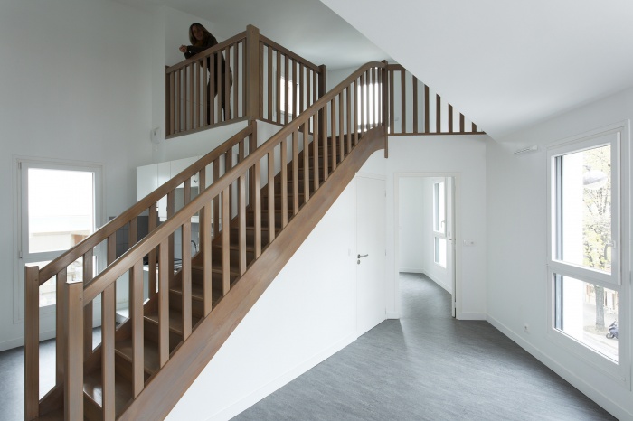 Restructuration et sur�l�vation d'un immeuble de logements, Paris XXe : Gambetta_050 site