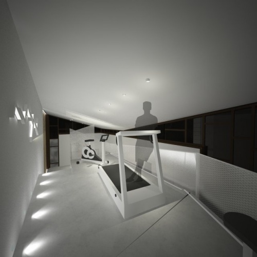 EXTENSION D'UNE GRANGE pour cr�ation d'espace bien �tre : ESPACE GYMNASE