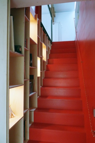 Réhabilitation d'une grange  en maison d'habitation : escalier.JPG